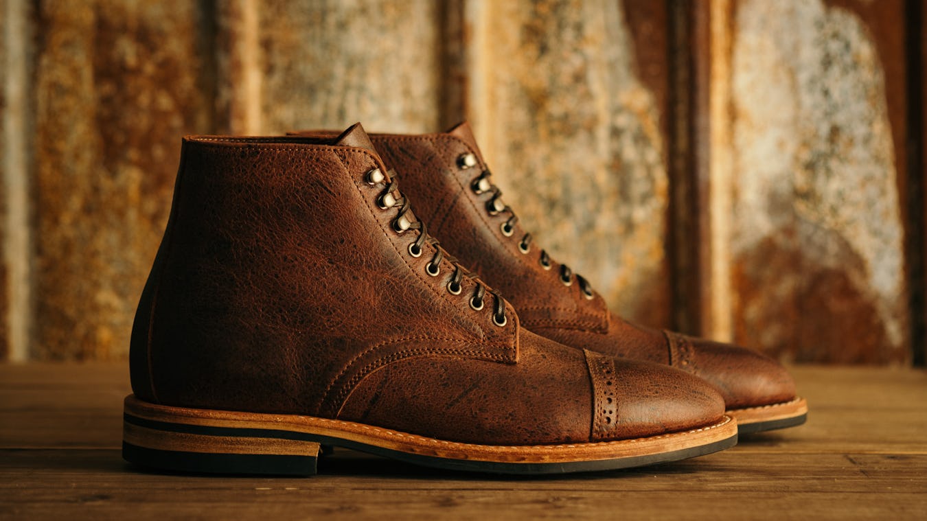 Cap-Toe Lakeshore Boot - Truffle Naked Kudu