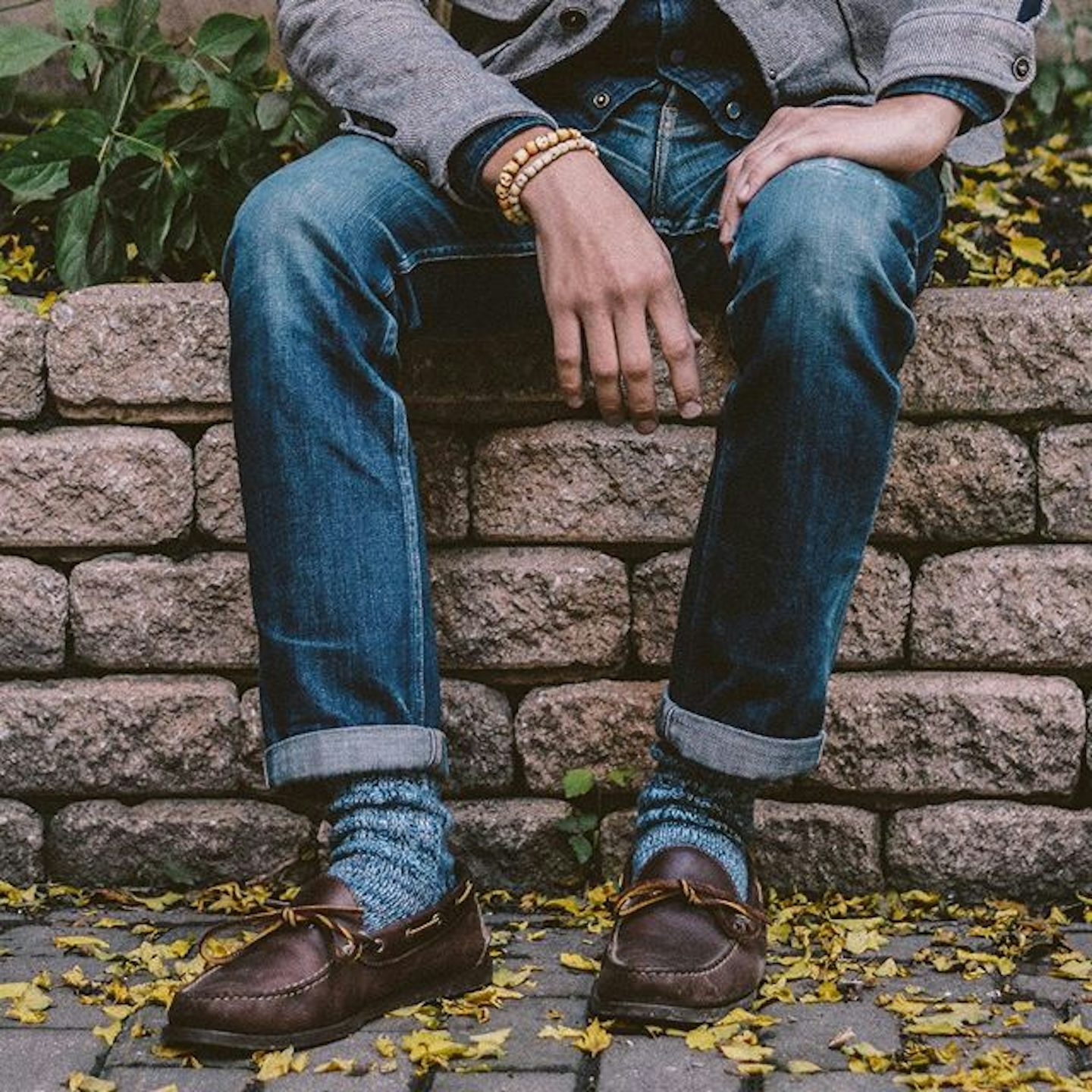 @ryancascarano wearing his Oak Street Bootmakers Camp Mocs in Brown Chromexcel