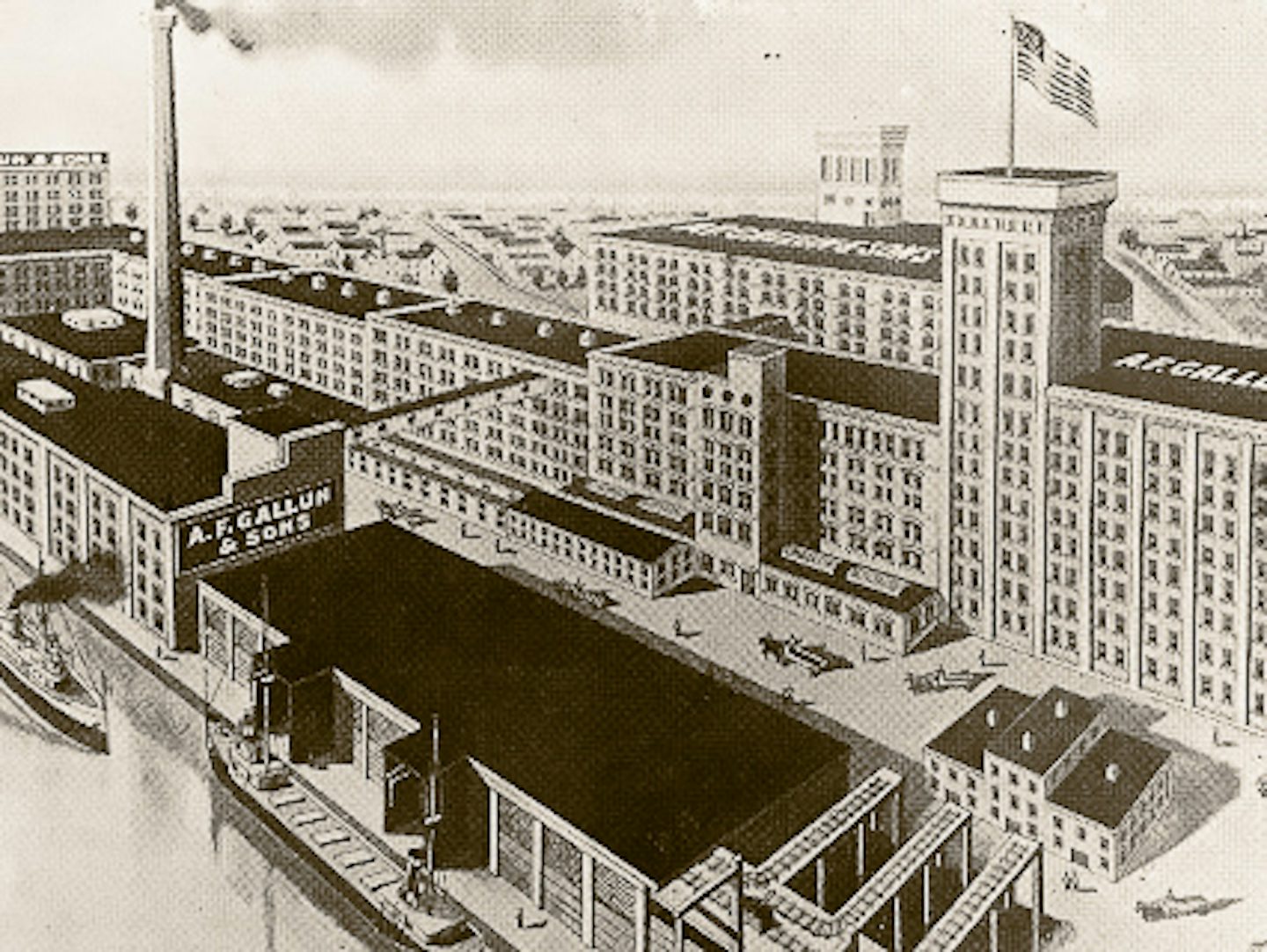 A. F. Gallun & Sons on Milwaukee's Tannery Row, 1940's